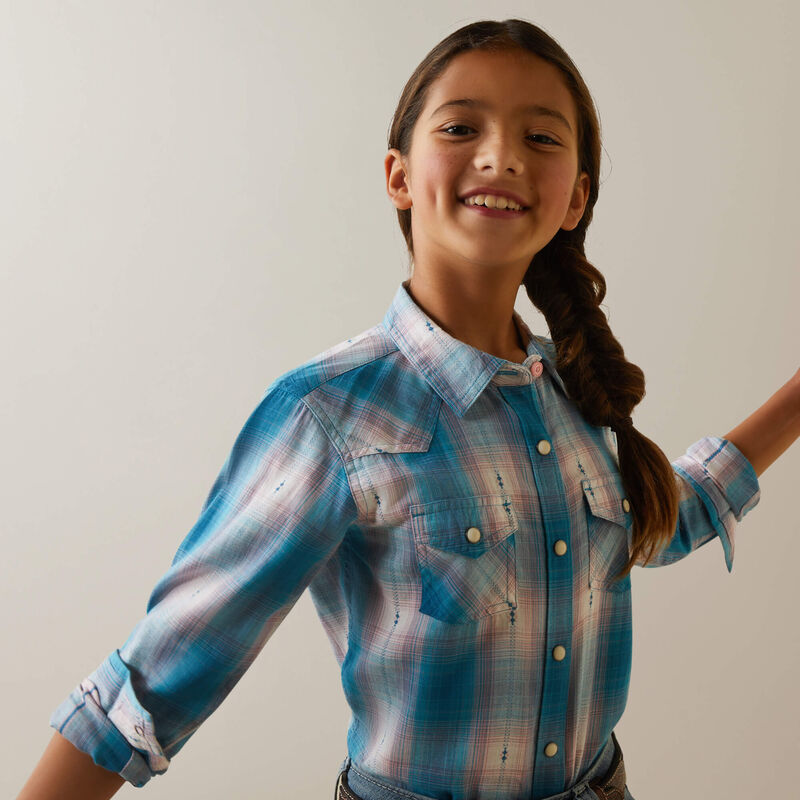 Girl's Long Sleeve Button Up
