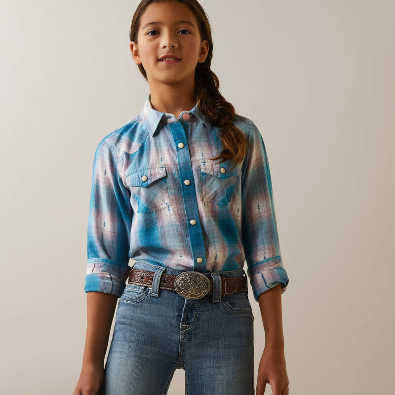 Girl's Long Sleeve Button Up