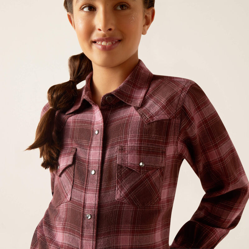 Girl's Long Sleeve Button Up