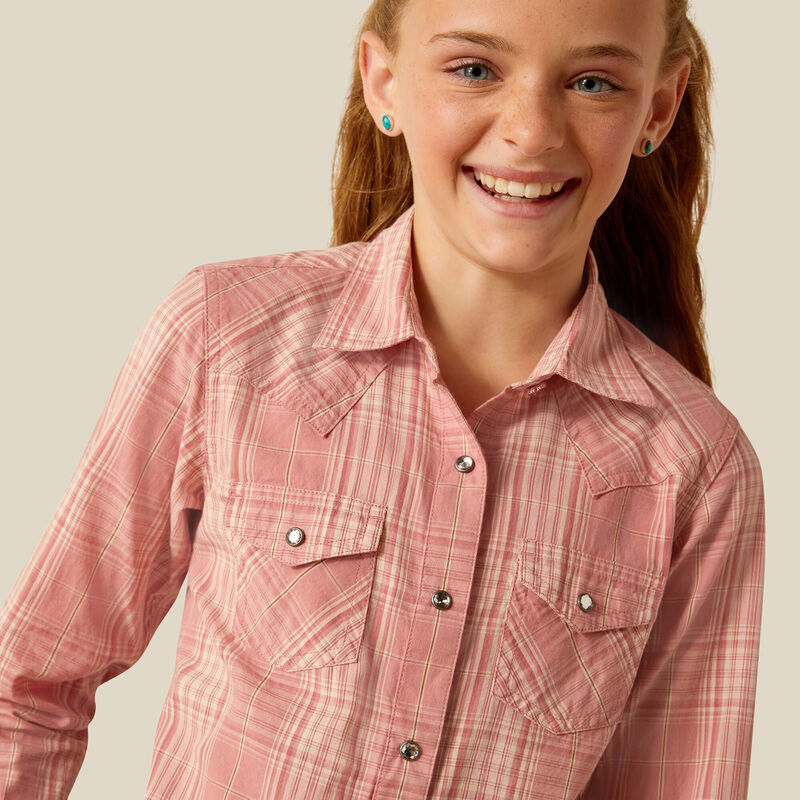 Girl's Long Sleeve Button Up