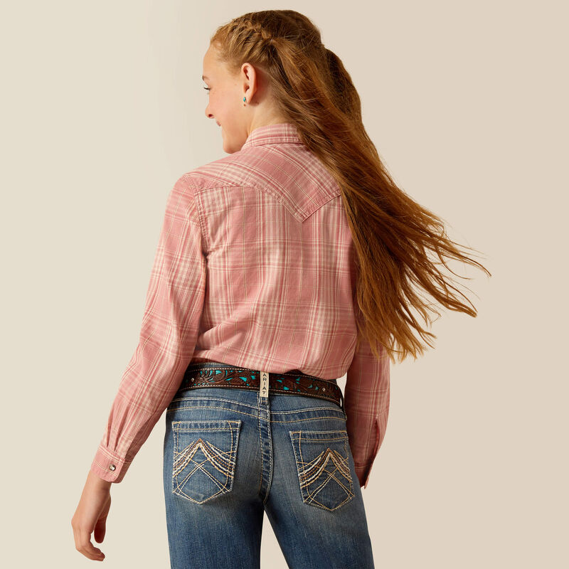 Girl's Long Sleeve Button Up