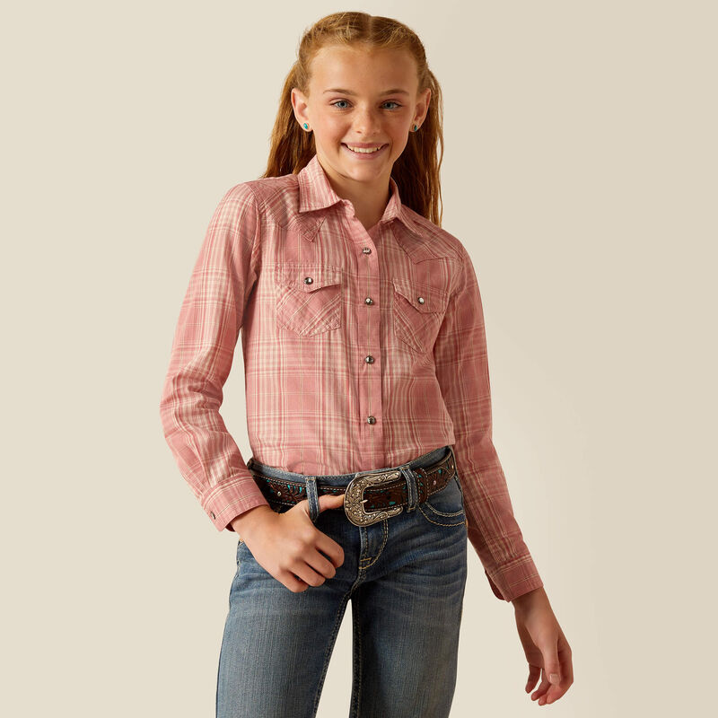 Girl's Long Sleeve Button Up