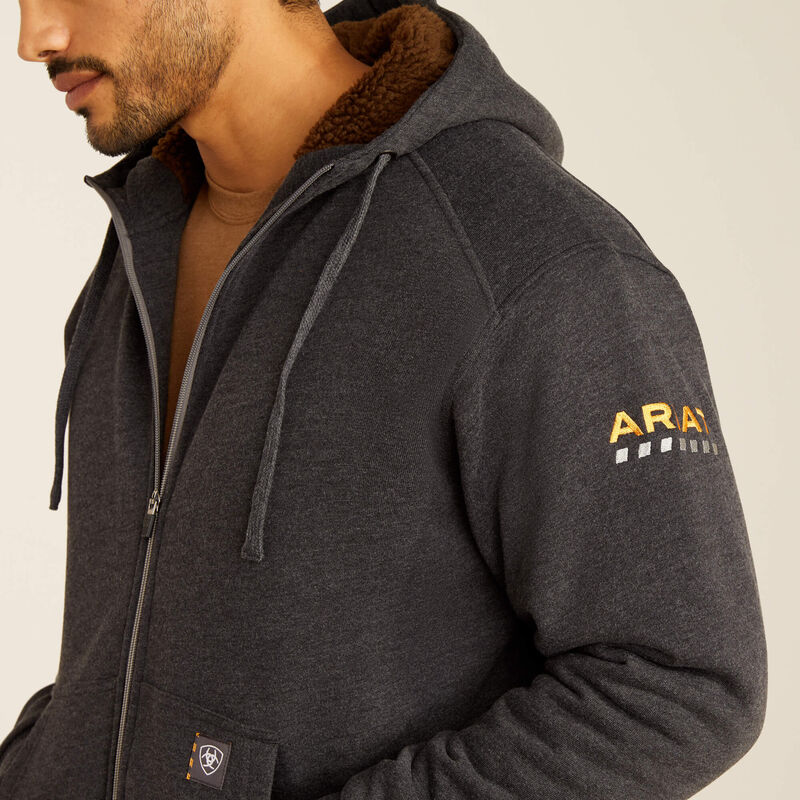Rebar Sherpa-Lined Zip Up Hoodie
