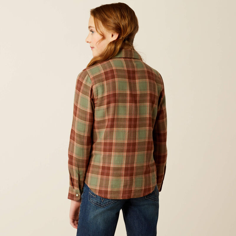 Girl's Long Sleeve Button Up