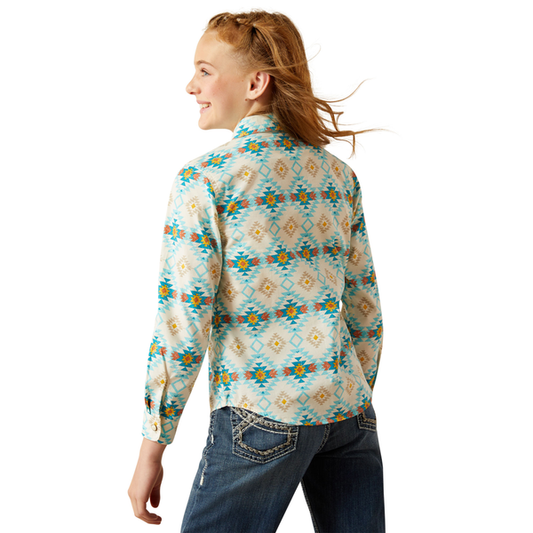 Girl's Remy Snap Long Sleeve - Cayo Print