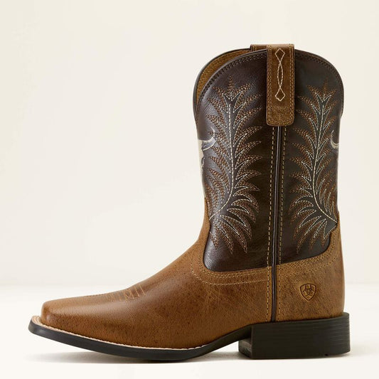 Youth Stampede Wide Square Toe Western Boot