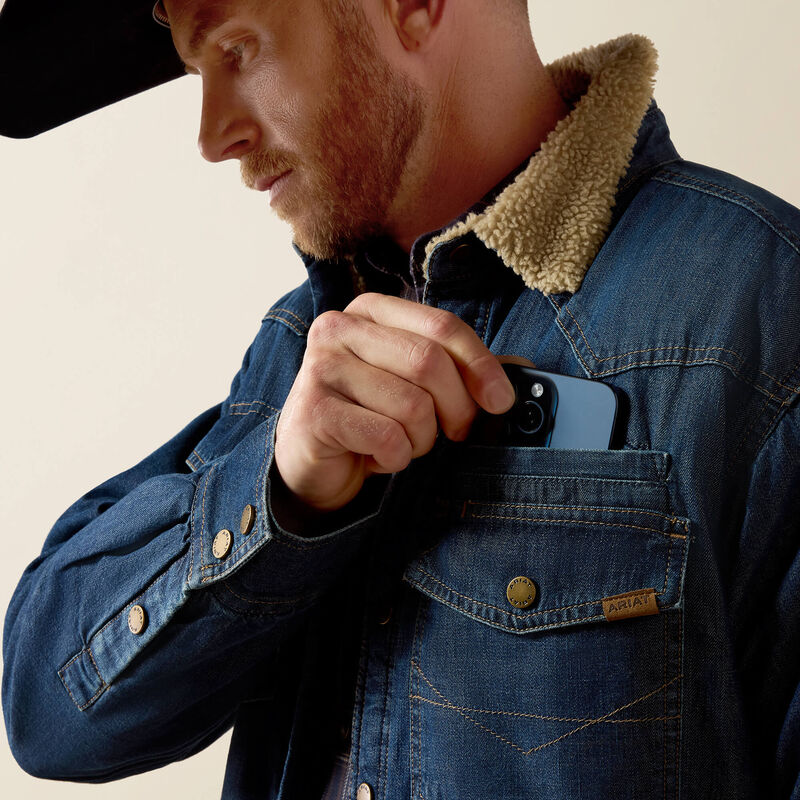 Men's Sherpa Lined Shirt Jacket Stewart