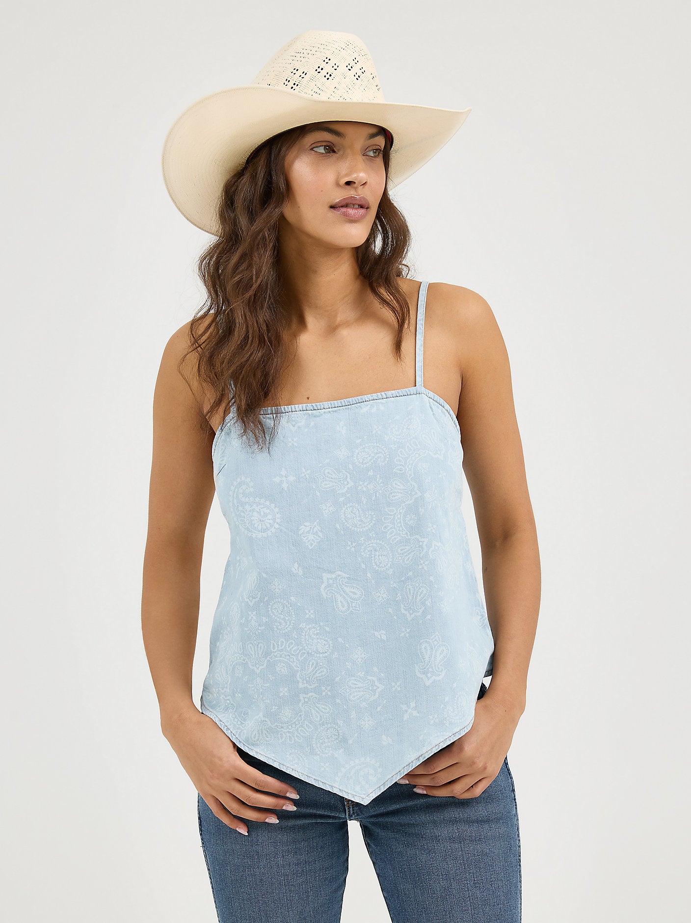 Women's Bandana Smocked Tank