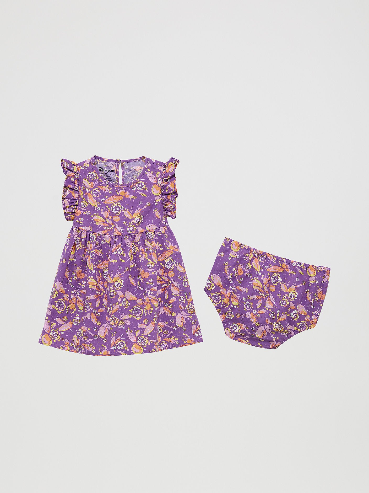 Baby Girl Short Sleeve Dress Cactus/Purple