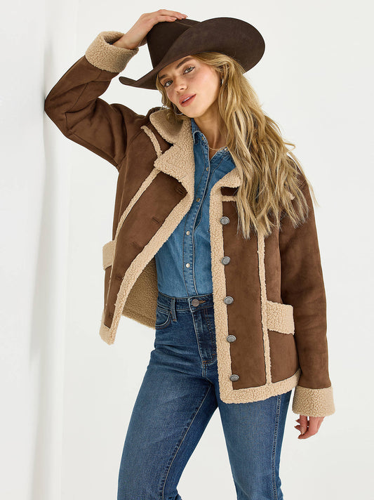 Women's Faux Shearling Barn Coat