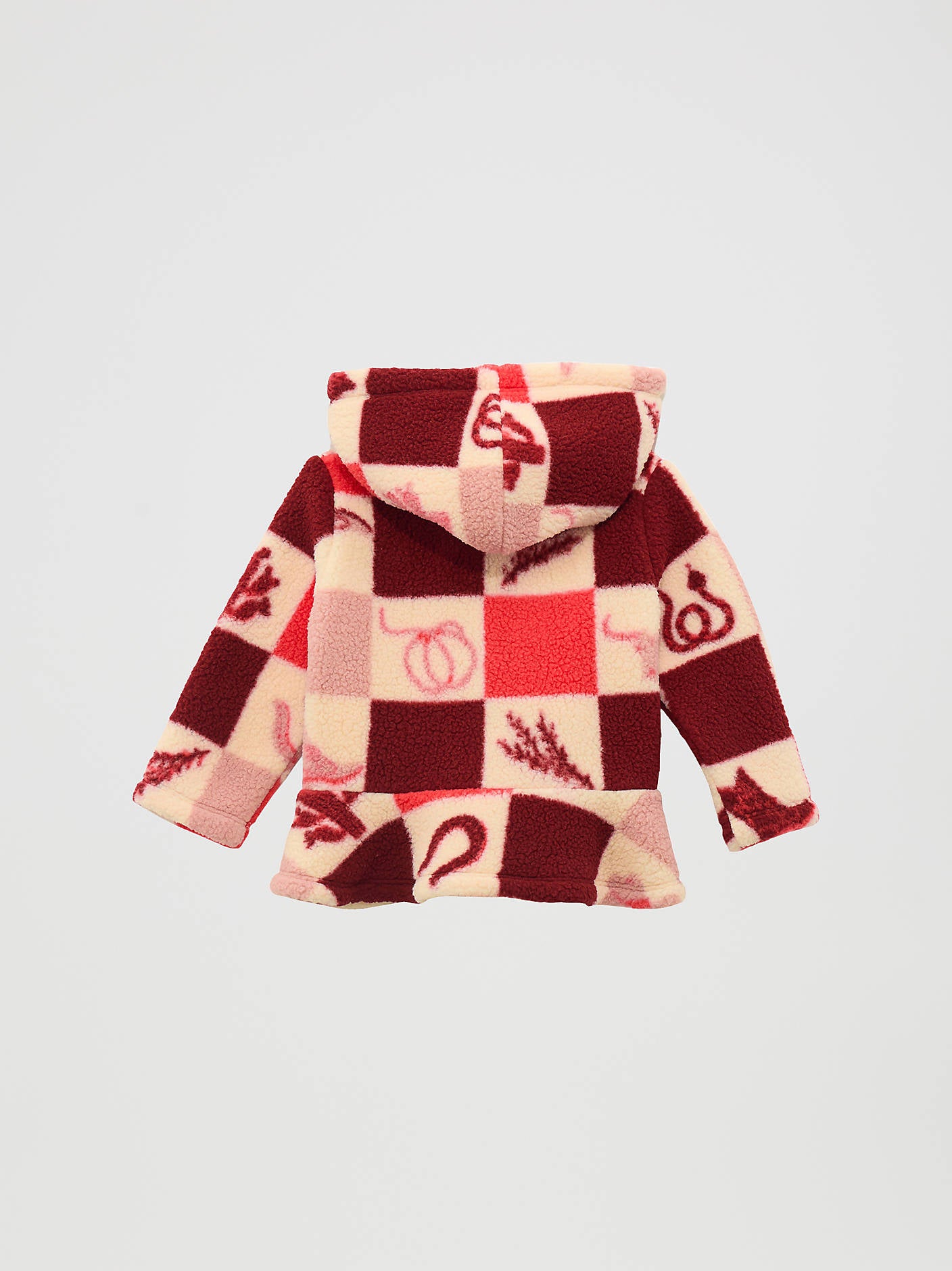 Little Girl's Ruffle Hem Sherpa Jacket