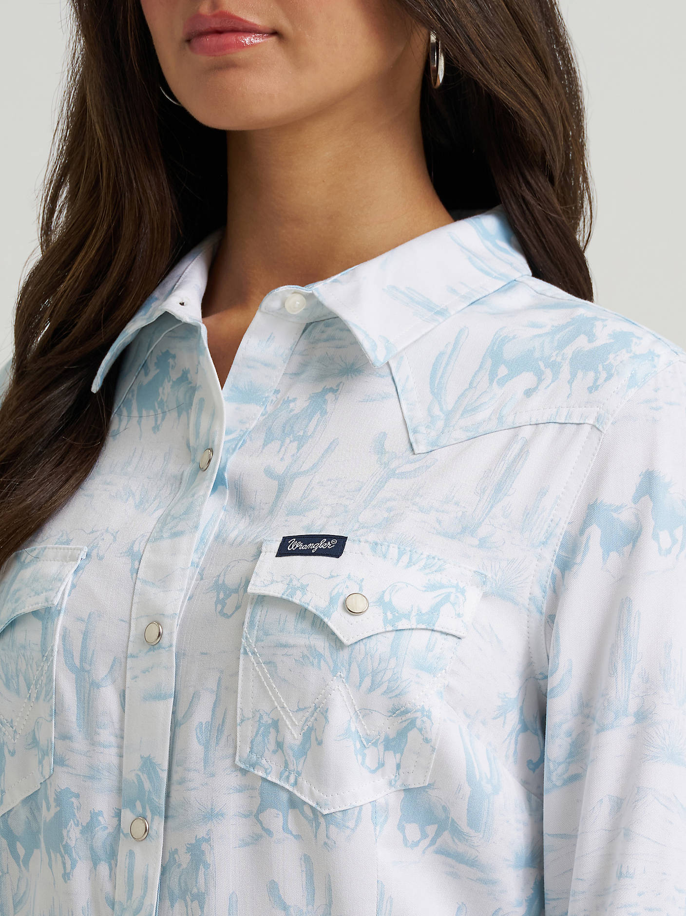 Women's Long Sleeve Country Toile Snap Shirt