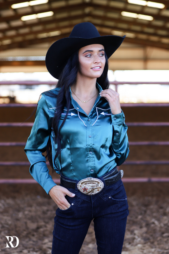 Performance Rodeo Shirt - Tejas Teal