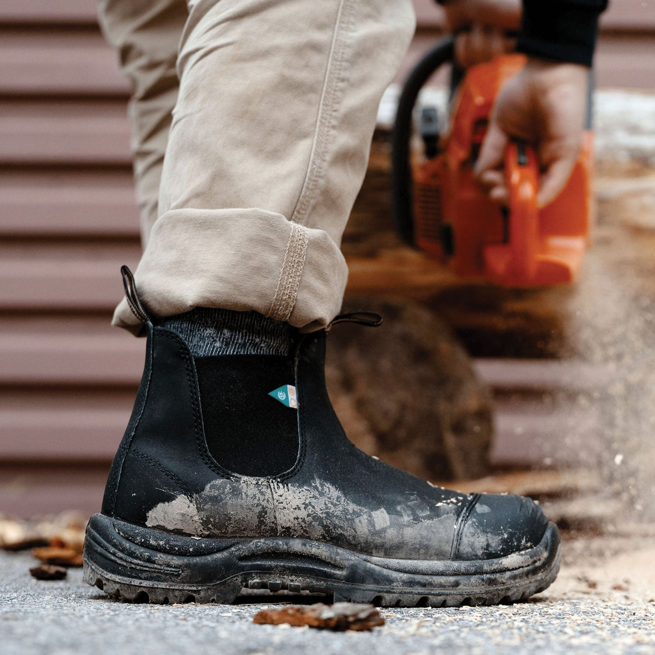 168 Work and Safety BLK w/Toe Cap