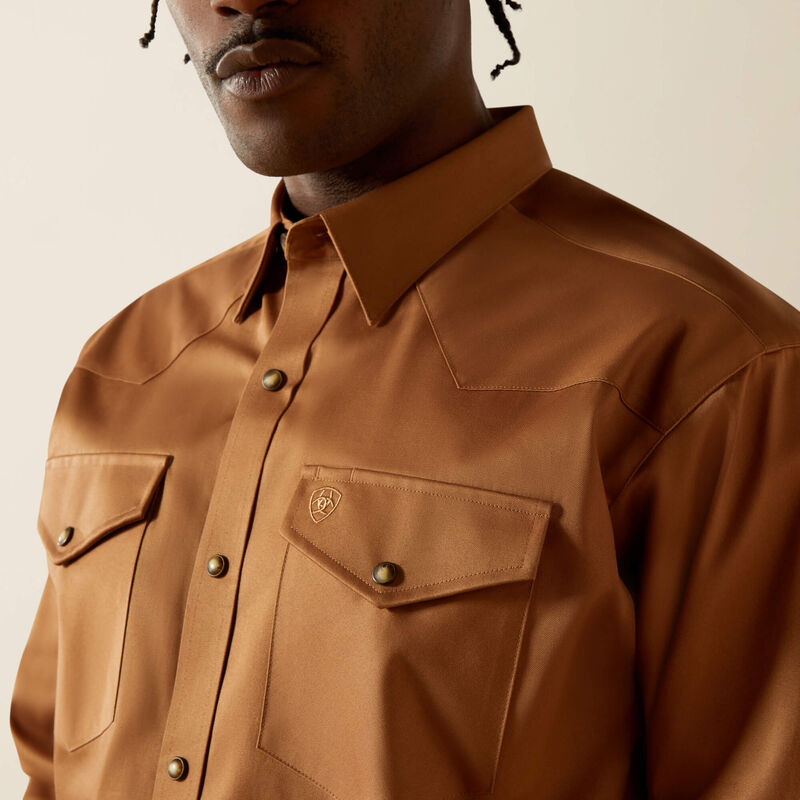 Men's Solid Twill Snap Shirt