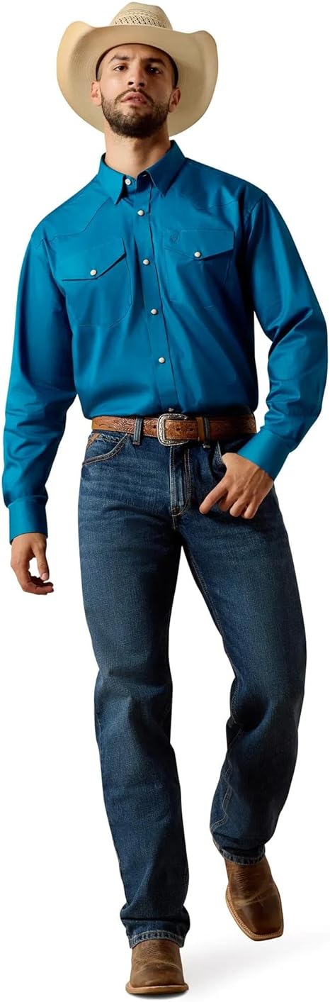 Men's Lightweight Twill Long Sleeve Snap Shirt