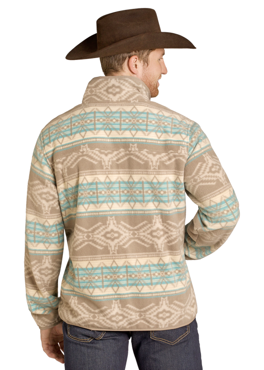 Men's Aztec Snap Fleece Pullover