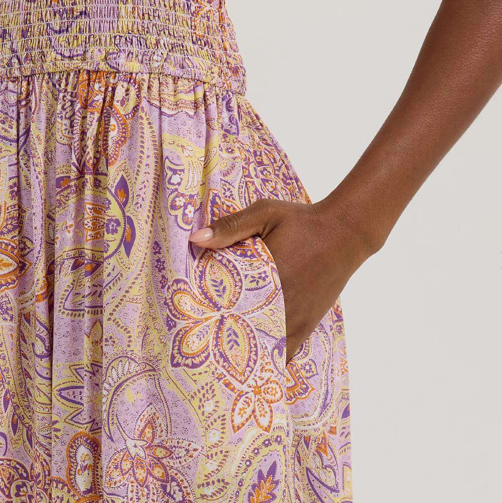 Women's Maxi Dress - Pastel Paisley