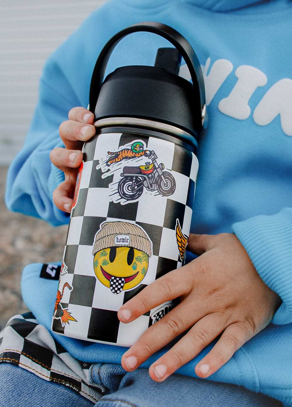 Little Trouble Checkered Bottle