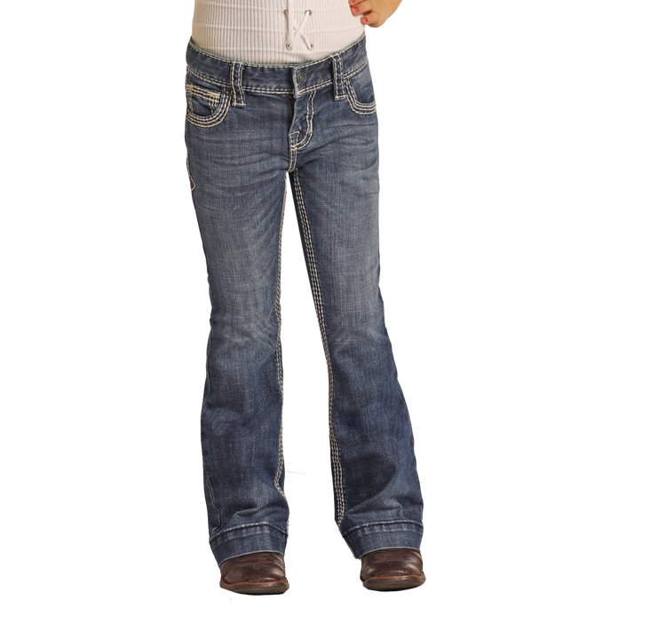Girl's Heavy Stitch Trouser Jean