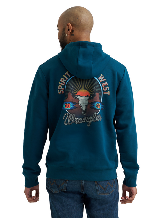 Men's Wrangler Hoodie - Steer Sunrise