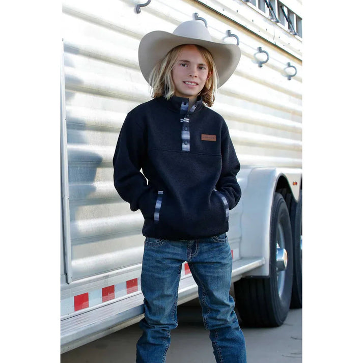 Boy's Knit 1/4 Snap Pullover