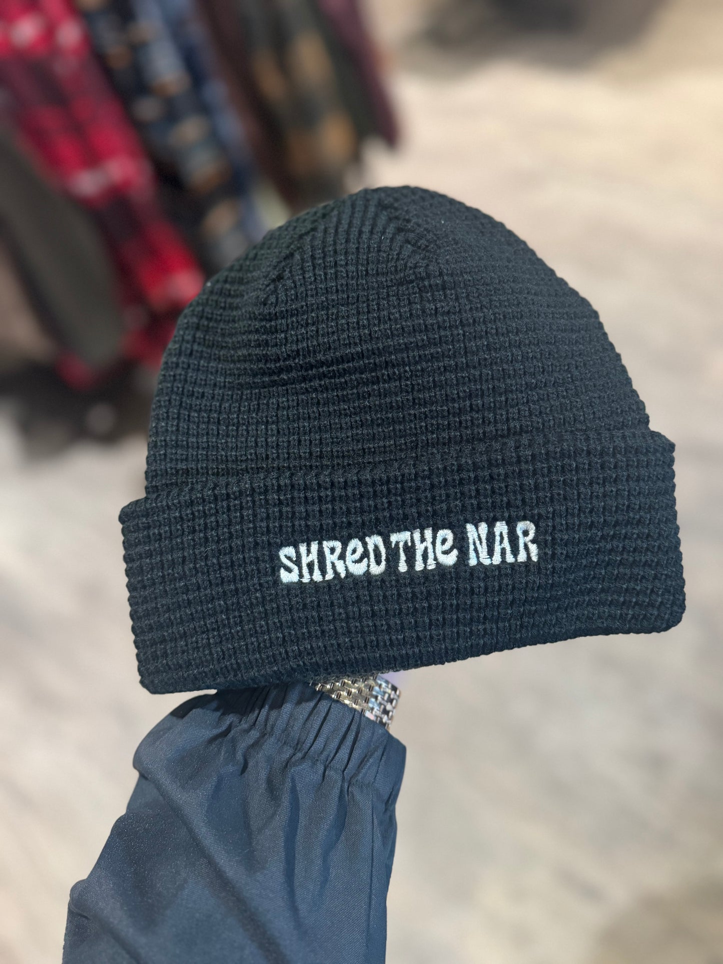 Shred the Nar Embroidered Beanies