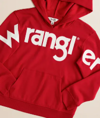 Girl's Long Sleeve Wrangler Logo Hoodie