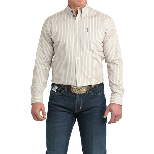 Men's Long Sleeve Print Modern Shirt