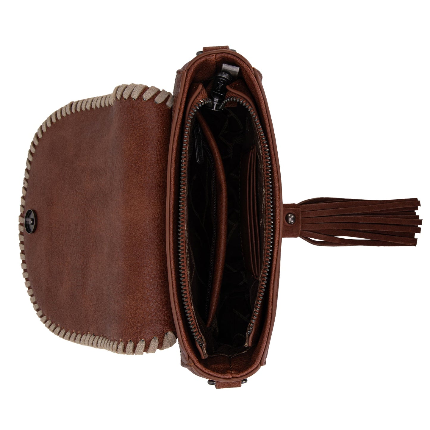 Wrangler Southwestern Print Saddle Bag Brown