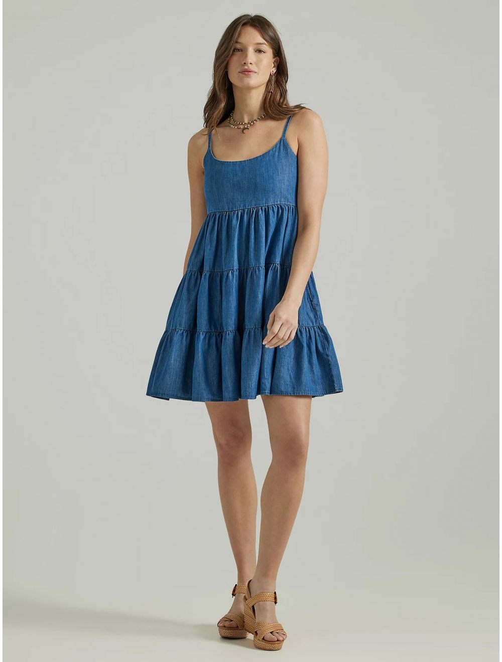 Women's Strappy Tiered Dress