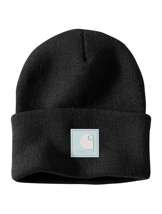 Knit Rubber Patch Beanie