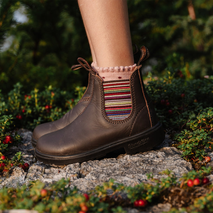 1413 Kids - Brown Striped Elastic