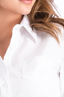 Women's Long Sleeve Solid Button Up
