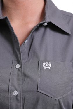 Women's Long Sleeve Solid Button Up