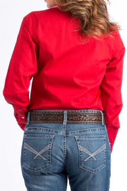 Women's Long Sleeve Solid Button Up