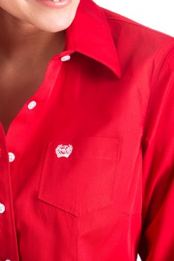 Women's Long Sleeve Solid Button Up