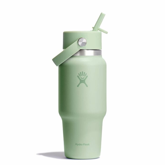 24 Oz Wide Mouth Flex Straw Travel Bottle