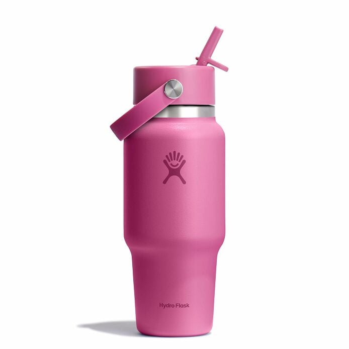 24 Oz Wide Mouth Flex Straw Travel Bottle