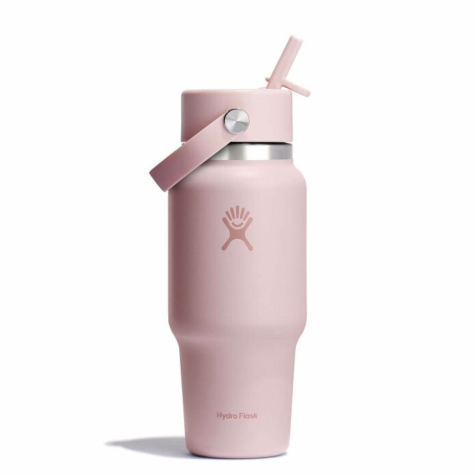 24 Oz Wide Mouth Flex Straw Travel Bottle