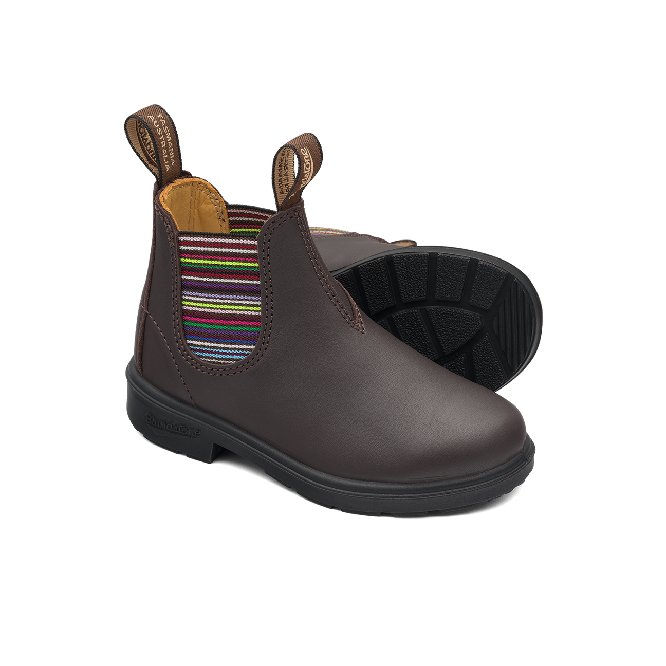 1413 Kids - Brown Striped Elastic