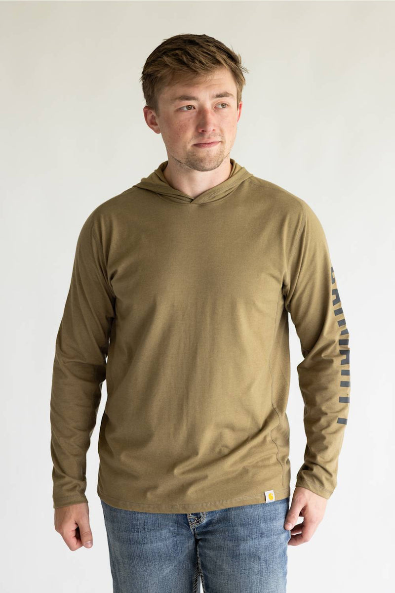 Men's Force Relaxed Hooded Long Sleeve Shirt