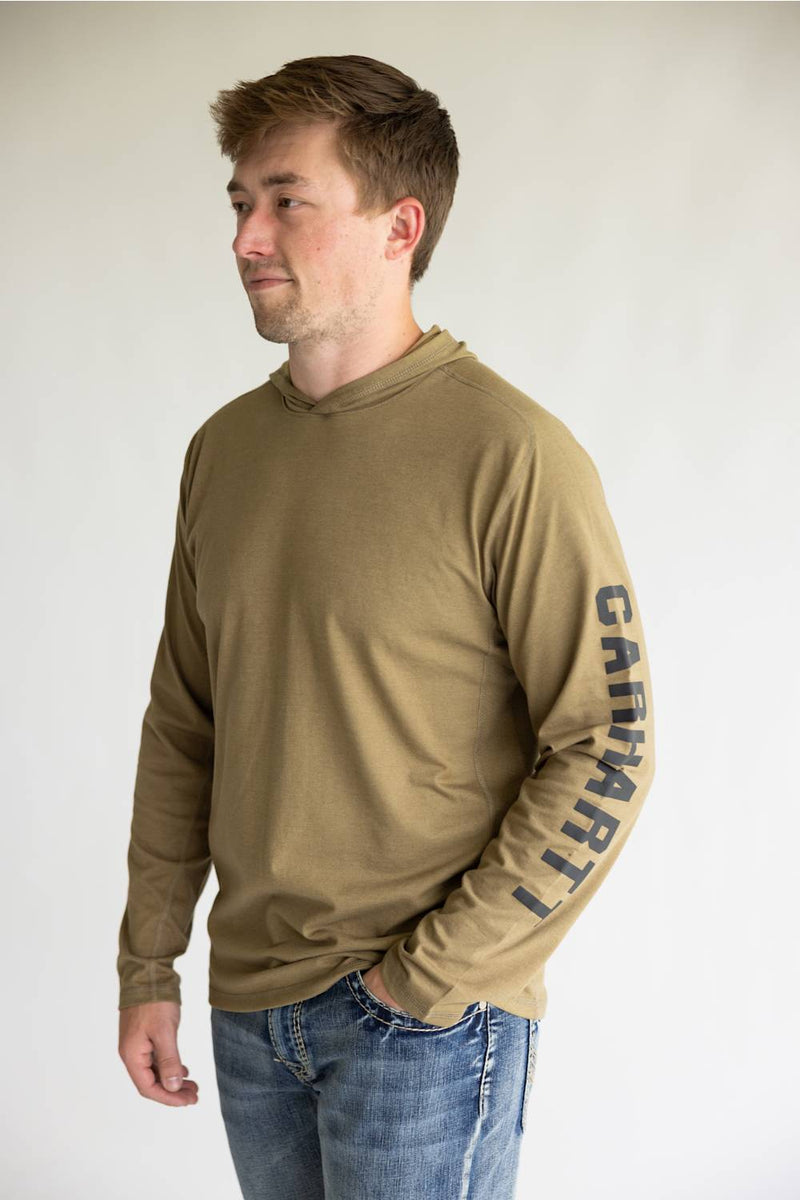 Men's Force Relaxed Hooded Long Sleeve Shirt