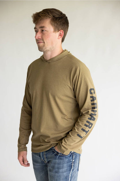 Men's Force Relaxed Hooded Long Sleeve Shirt