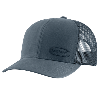 Canvas Mesh Back Embossed Cap