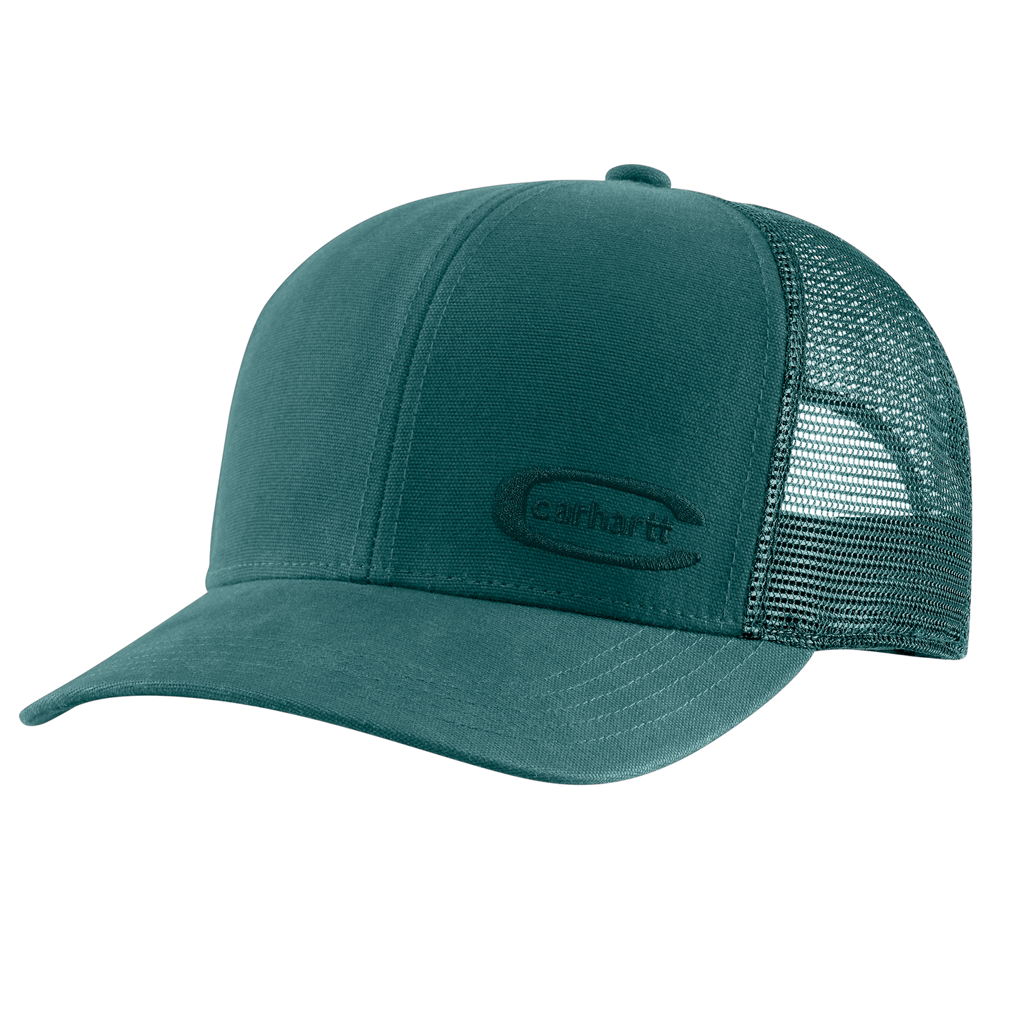 Canvas Mesh Back Embossed Cap