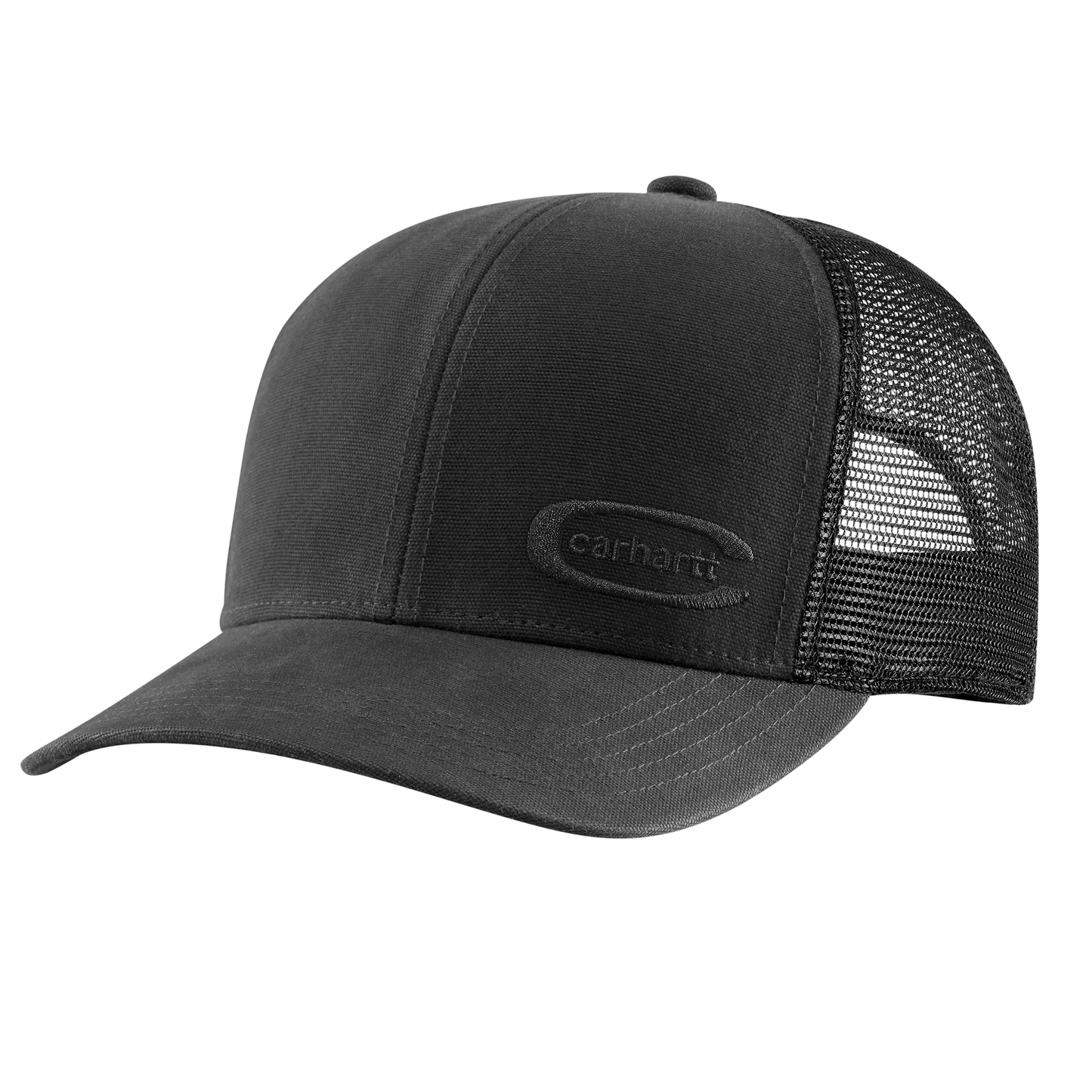 Canvas Mesh Back Embossed Cap