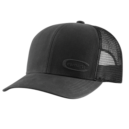 Canvas Mesh Back Embossed Cap