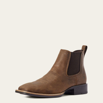 Men's Booker Chelsea Wide Square Toe Western Boot