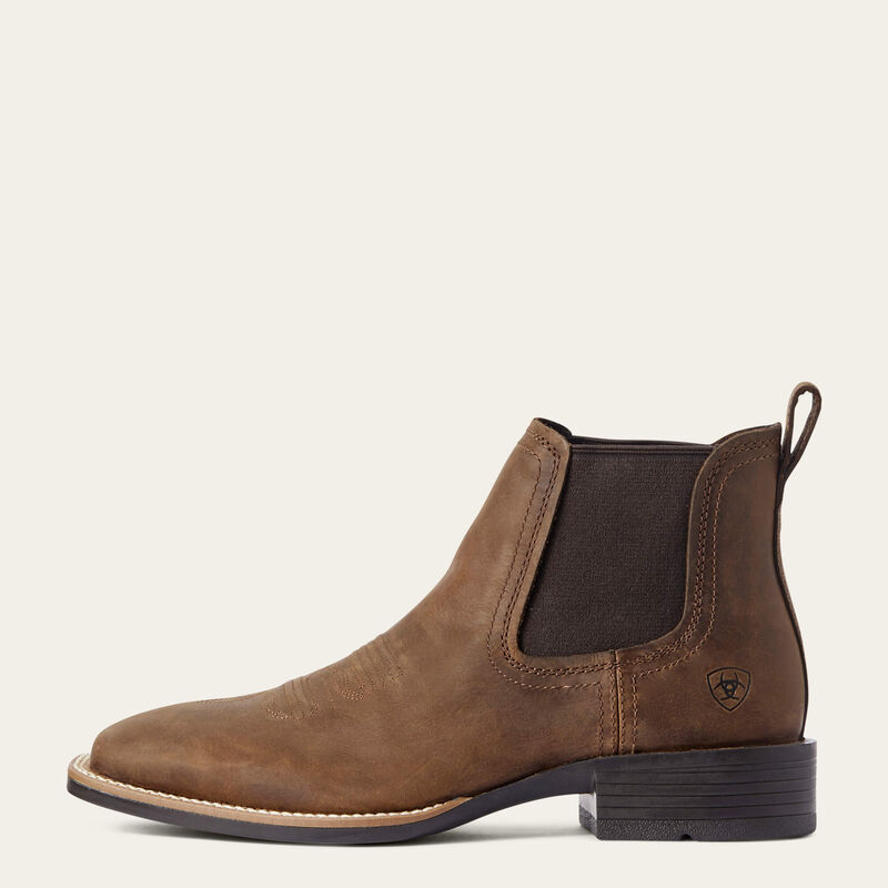 Men's Booker Chelsea Wide Square Toe Western Boot